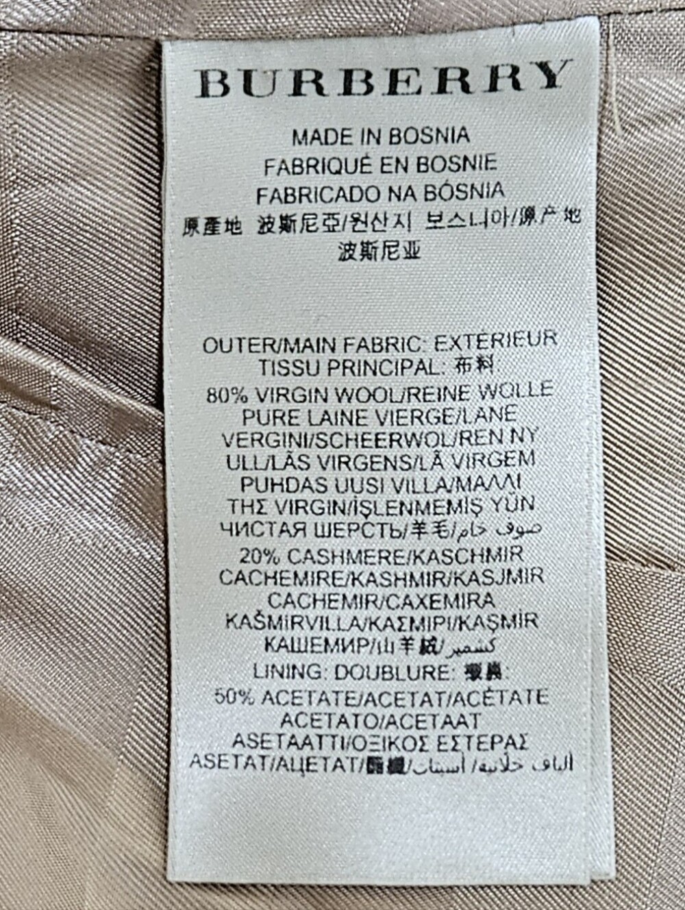 Burberry Prorsum Wool & Cashmere Double Breasted Trench Coat (USA 2/Camel/Tan) - Picture 4 of 13
